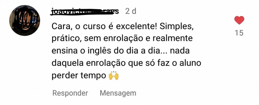 Depoimento aluno