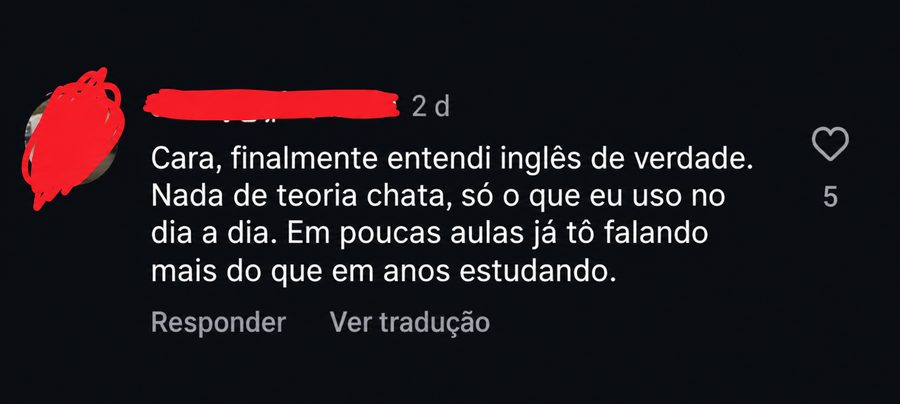 Depoimento aluno